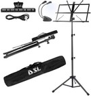 DSL Sheet Music Book Stand +Carrying Bag Portable Folding Metal Stand Adjustable