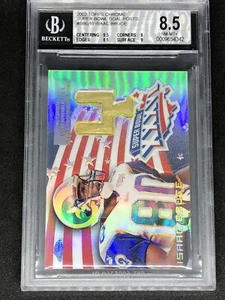2002 Topps Chrome Isaac Bruce Super Bowl Winning Goal Post Refractor BGS 8.5 Hot - Picture 1 of 3