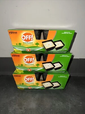 Lot of 3 - OFF! Backyard Citronella Candle Ambiance Centerpiece 6 Pieces Total - Image 1 of 4