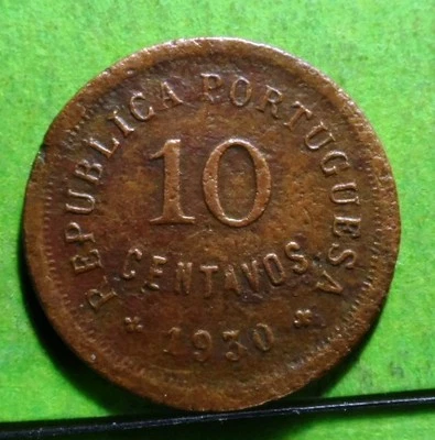 Rare PORTUGAL  1 Centavo 1921 Cupper - Image 1 of 2