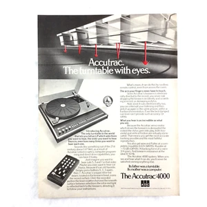 ADC Accutrac 4000 Turntable 70s VINTAGE PRINT AD LP Record Vinyl Record Player - Picture 1 of 1