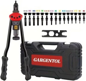 Rivet Nut Tool Kit 16 Inch Rivnut Tool with 15 Metric & SAE Mandrels and Rivet - Picture 1 of 7