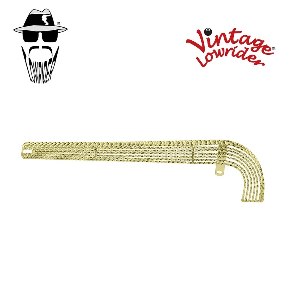 VINTAGE LOWRIDER LUCKY 7 TWISTED SQUARE GOLD CHAIN GUARD 20" LOWRIDER BIKES - Image 1 of 1