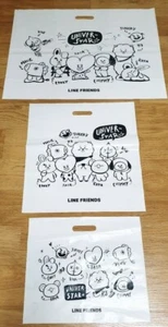 [BTS OFFICIAL] BT21 x LINE FRIENDS PLASTIC CARRIER BAG SHOPPING - Picture 1 of 7