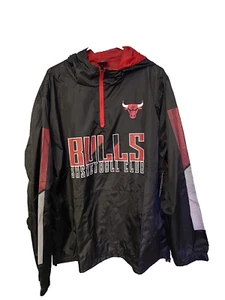 Chicago Bulls ULTRA GAME 1/4 Zip Men's Large Windbreaker - New Size L - Picture 1 of 12