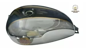 FIT FOR Royal Enfield Black Chrome Steel Petrol Tank For Interceptor 650 - Bild 1 von 3