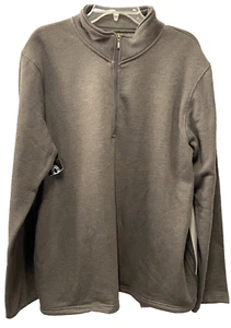 Urban Frontier Mens Size XXL Nwt 1/4 Zip Gray Long Sleeved Sweatshirt Pockets - Picture 1 of 8