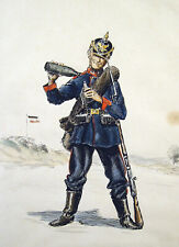 1898 / Soldaten / 3.schöne Handzeichnung, aquarelliert, signiert W.Becker 1898