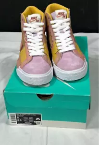 Nike SB Size 6.5 Men's Zoom Blazer Mid PRM Rose Paisley Sanded Gold DM0859-700 - Picture 1 of 17