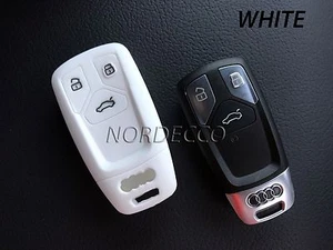 NEW SILICONE 3 BUTTON SMART KEYLESS KEY FOB PROTECTOR CASE 2016 2017 AUDI SLINE - Picture 1 of 4