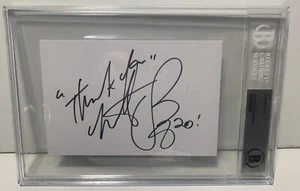 Charlie Watts Rolling Stones signiert 4x6 Index Beckett zertifiziert Platte - Bild 1 von 3