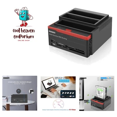 IDE Hard Drive HDD Docking Station Hard Drive Dock Reader, 2.5 and 3.5 Inch E... - Image 1 of 4