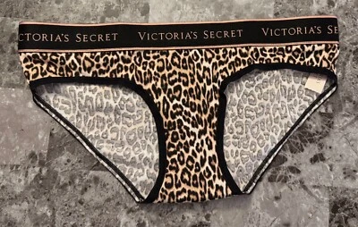 BRAGAS HIPHUGGER NUEVAS CON ETIQUETAS VICTORIA'S SECRET LEOPARDO GUEPARDO LOGOTIPO GRUESO CINTURA Foto 1 de 3