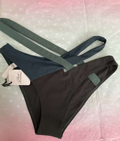 Agent Provocateur bikini bottoms L swim pants shades of grey NEW izaro briefs
