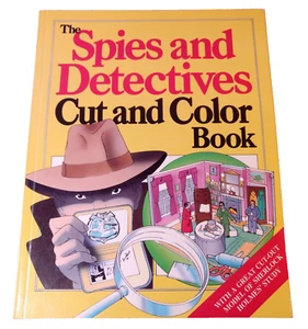 Spies and Detectives Cut and Color Book Vintage 1989 Sherlock Holmes Pull Outs - Picture 1 of 12
