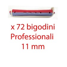 72 BIGODINI PROFESSIONALI PERMANENTE Forati Lunghi Diametro 11 mm Parrucchiere