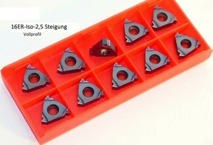 10x 16ER-ISo-2,5 Steigung 60° Vollfrofil Außen (R) für Stahl & Edelstahl - Picture 1 of 2