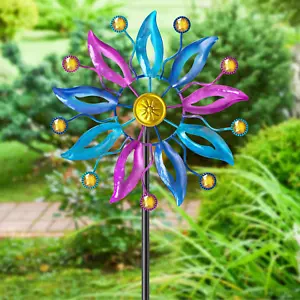 Wind Spinner Outdoor, Metal Windmill Garden Decorations, Kinetic Wind Spinners C - Picture 1 of 12
