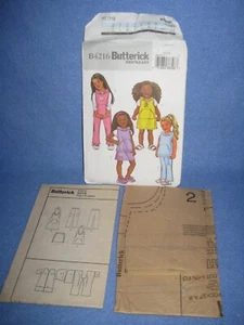 Butterick 4215 Girls Hooded Vest & Jumper Skirt Pants Size 6 7 8 Sweatshirt Easy - Picture 1 of 9