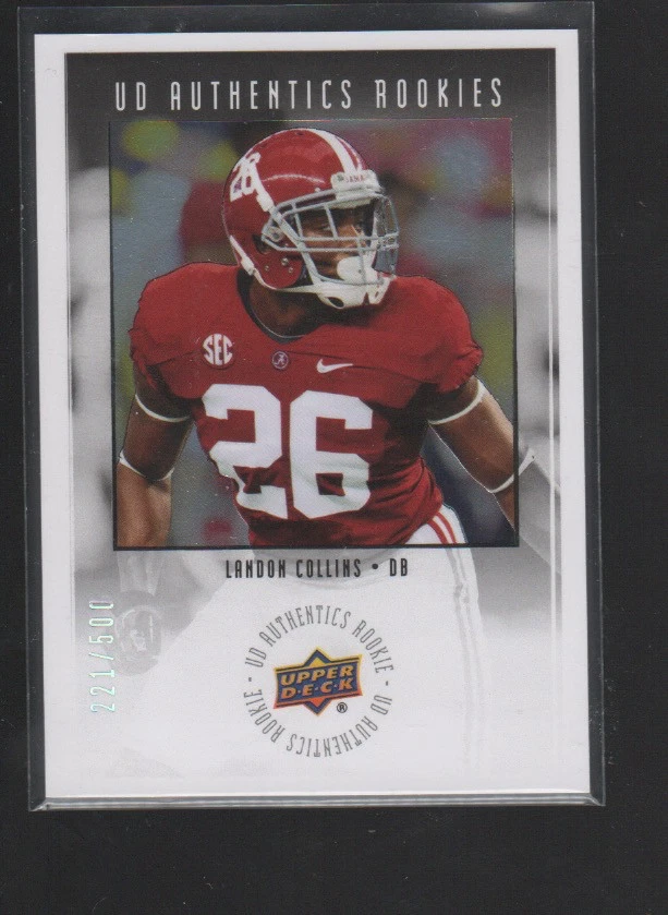 LANDON COLLINS  2015 UPPER DECK UD AUTHENTICS ROOKIE CARD #UA-60  /500 - Image 1 of 1