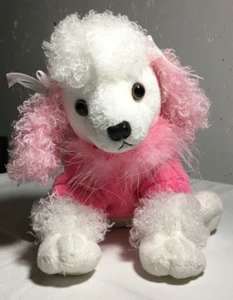 Awww! Who Can Resist This entzückendes weißes Pudelplüschtier mit rosa Pullover von Aurora - Bild 1 von 4
