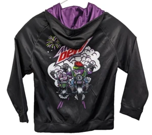 Circle K Mountain Dew Purple Thunder Rare Limited Black Hoodie Sweatshirt Small - Picture 1 of 9