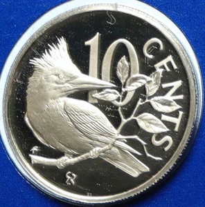1978 British Virgin Islands UK Elizabeth II BIRD Proof Silver 10C Coin i104135 - Picture 1 of 3