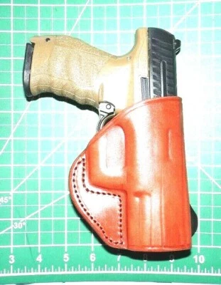 Tagua PD3-1107 RH Brown Leather Open Top Paddle Holster S&W Walther P99 PPQ OS - Image 1 of 4