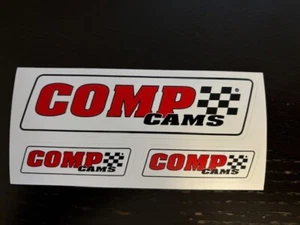 COMP CAMS Calcomanía Adhesiva Hoja de 3 piezas Logo Racing NHRA NASCAR Race Árbol de levas - Imagen 1 de 1