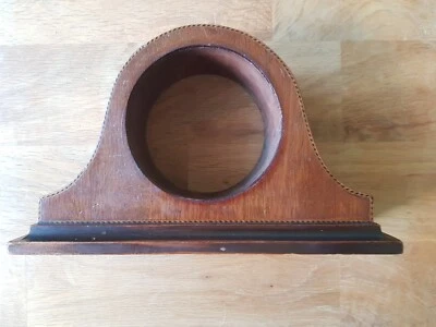 Antique Quality Solid Mahogany Clock Case Bound Inlaid Strung 23x14x8cm App 95mm - Image 1 of 4