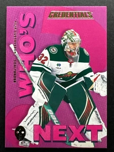 2023-24 UD Credentials Filip Gustavsson Who's Next WN-FG Minnesota Wild - Picture 1 of 2