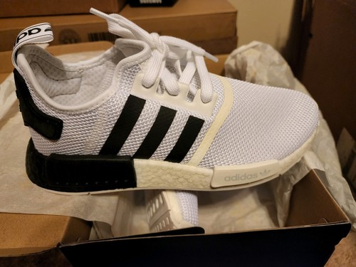 Adidas Unisex Bambino NMD_R1 Maglia Bassa JQ2 Cloud Bianco EG7258 TAGLIA US:7Y 8.5W