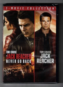 JACK REACHER 1 and 2: Never Go Back - Tom Cruise 2 Movie Collection, NEW DVD - Picture 1 of 2