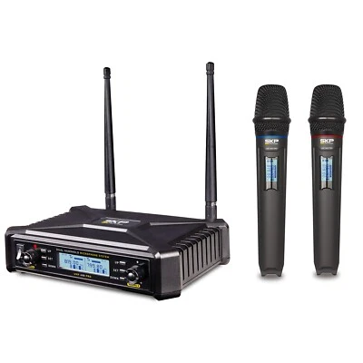 SKP Audio UHF-600 Pro Digital Wireless Vocal - Dual Handheld Microphone System - Image 1 of 4