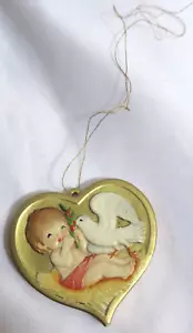 Anri Juan Ferrandiz Love and Peace Heart Hanging Ornament EUC - Picture 1 of 6