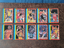 1987-88 Fleer Stickers Basketball Near Complete Set 10 of 11 - Bird, Magic!