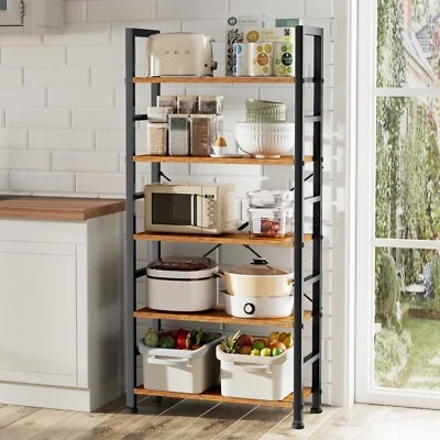 5-Tier Tall Bookcase,Modern Home Office Book Shelf Bedroom Storage Organizer - Image 1 of 4