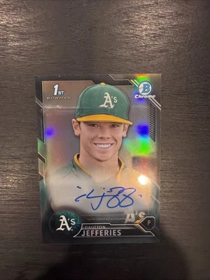 2016 Bowman Draft Chrome Daulton Jefferies Black Refractor Auto RC 09/75 - Image 1 of 2