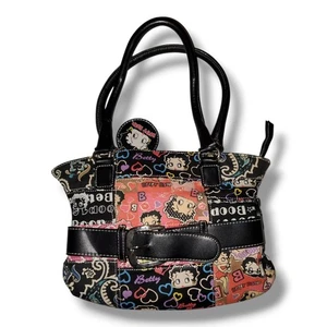 Rare Vintage Betty Boop Small Black  Purse - Picture 1 of 10