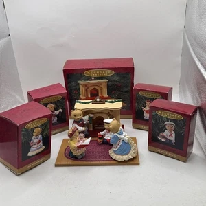 Vintage Punze Weihnachtsschmuck Deko The Bearingers 5-teiliges Set Kamin Fam - Bild 1 von 15