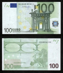 Spain 2002 - 100 euro - Pick 18v XF Signature - Draghi Prefix V03289561195 - Picture 1 of 1