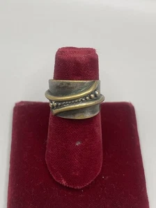 Vintage Antique MIW Germany Art Deco Modernist Copper Ring Patina Adjustable 6 - Picture 1 of 7
