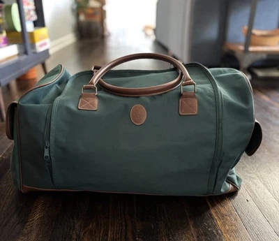 VTG 90s Ralph Lauren Polo Duffle Weekender Bag Hunter Green Large Double Handles - Image 1 of 4
