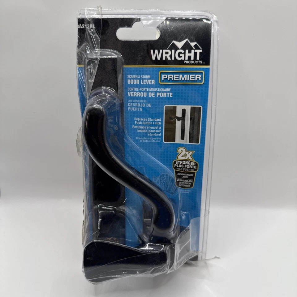Wright Products VBA213BL Pantalla y Palanca Puerta Tormenta Acabado Negro Manija Foto 1 de 2