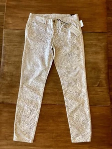 Gap 1969 Women’s Jeans Mid Rise Legging Jean Purple Dot Sz 28 / 6 NWT - Picture 1 of 10