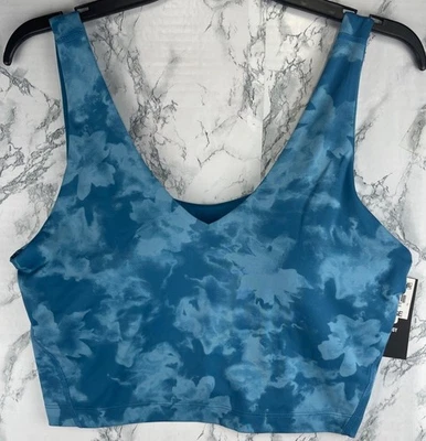 Sujetador sin mangas Ideology para mujer grande incorporado verde azulado estampado camuflaje nailon spandex Foto 1 de 4