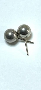 Tiffany & Co. HardWear 925 Sterling Silver 8mm Bead Ball Stud Earrings No Backs - Picture 1 of 4