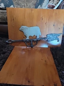 Antique Early Primitive  BULL Directional  Weathervane Original 33x19 Estate Pc  - Picture 1 of 21