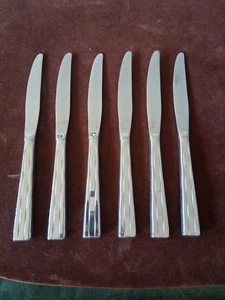 6er Set Oneida USA glänzend rostfrei CAMDEN Tafelmesser 9-5/8" SCHÖN!! - Bild 1 von 1