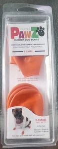 Pawz 6 XS orange Naturkautschuk wasserdichte Hundestiefel Pfoten - Teilkarton - Bild 1 von 5